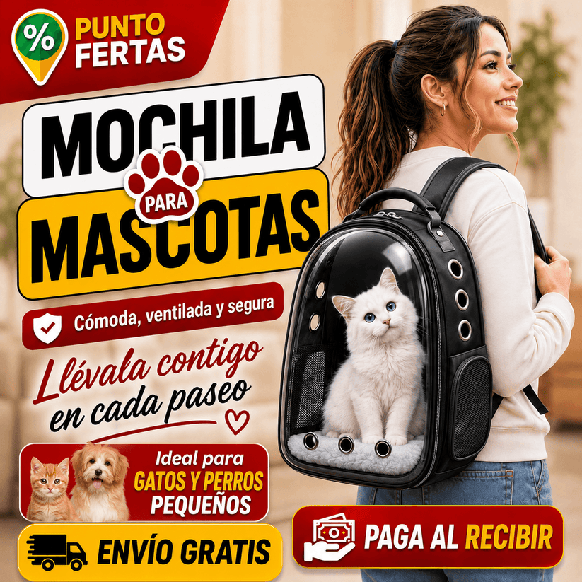 Mochila Bolso Transparente Mascota